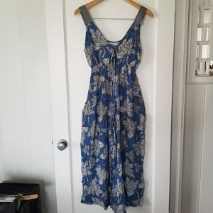 Aila Blue "Candy" Floral Jumpsuit Sz M